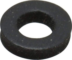 Made in USA - #6 Screw, Grade 60 Neoprene Standard Flat Washer - 0.12" ID x 1/4" OD, 0.077" Thick, Plain Finish - Industrial Tool & Supply
