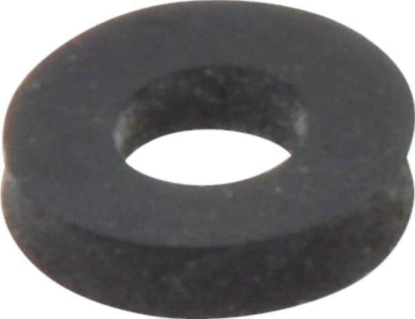 Made in USA - #10 Screw, Grade 60 Neoprene Standard Flat Washer - 0.17" ID x 3/8" OD, 0.108" Thick, Plain Finish - Industrial Tool & Supply