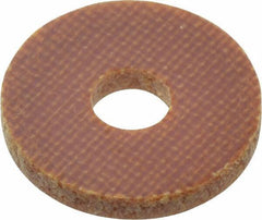 Made in USA - #6 Screw, Grade LE Phenolic Standard Flat Washer - 0.152" ID x 1/2" OD, 0.063" Thick, Plain Finish - Industrial Tool & Supply