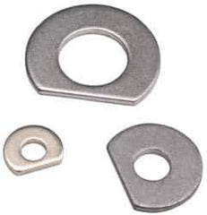Made in USA - #8 Screw Size, 0.173" ID, 1008/1010 Steel Clipped Washer - 0.168 to 0.178" ID, 0.365 to 0.385" OD, 0.027 to 0.033" Thickness, Uncoated - Industrial Tool & Supply