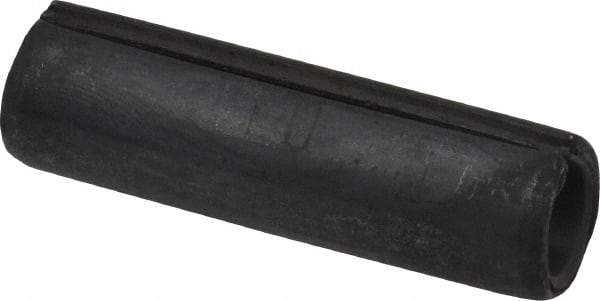 Made in USA - 1/2" Diam x 1-3/4" Long Slotted Spring Pin - Grade 1070-1090 Alloy Steel, Black Oxide Finish - Industrial Tool & Supply