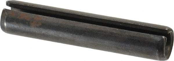 Made in USA - 1/2" Diam x 2-1/2" Long Slotted Spring Pin - Grade 1070-1090 Alloy Steel, Black Oxide Finish - Industrial Tool & Supply