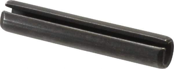 Made in USA - 1/2" Diam x 2-3/4" Long Slotted Spring Pin - Grade 1070-1090 Alloy Steel, Black Oxide Finish - Industrial Tool & Supply