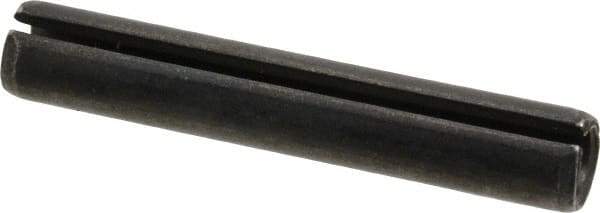 Made in USA - 1/2" Diam x 3" Long Slotted Spring Pin - Grade 1070-1090 Alloy Steel, Black Oxide Finish - Industrial Tool & Supply