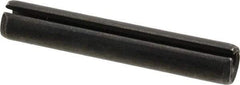 Made in USA - 1/2" Diam x 3" Long Slotted Spring Pin - Grade 1070-1090 Alloy Steel, Black Oxide Finish - Industrial Tool & Supply