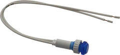 ACI - 12 V Blue Lens Indicating Light - Round Lens, Leads Connector, 31.6" OAL x 13.5" Wide - Industrial Tool & Supply