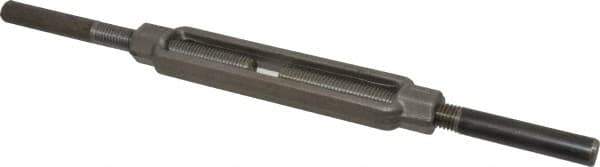 Made in USA - 3,500 Lb Load Limit, 5/8" Thread Diam, 6" Take Up, Steel Stub & Stub Turnbuckle - 7-7/8" Body Length, 7/8" Neck Length, 15" Closed Length - Industrial Tool & Supply