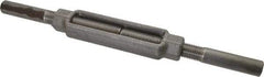 Made in USA - 10,000 Lb Load Limit, 1" Thread Diam, 6" Take Up, Steel Stub & Stub Turnbuckle - 8-3/4" Body Length, 1-3/8" Neck Length, 18" Closed Length - Industrial Tool & Supply