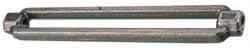 Made in USA - 37,500 Lb Load Limit, 2" Thread Diam, 6" Take Up, Steel Turnbuckle Body Turnbuckle - 11-3/8" Body Length, 2-11/16" Neck Length, 22" Closed Length - Industrial Tool & Supply