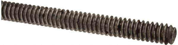 Value Collection - #10-24 UNC (Coarse), 3' Long, Low Carbon Steel Threaded Rod - Oil Finish Finish, Right Hand Thread - Industrial Tool & Supply