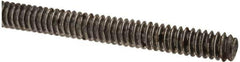 Value Collection - #10-24 UNC (Coarse), 3' Long, Low Carbon Steel Threaded Rod - Oil Finish Finish, Right Hand Thread - Industrial Tool & Supply