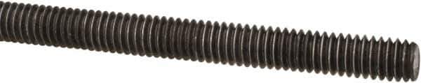 Made in USA - 5/16-18 UNC (Coarse), 3' Long, Low Carbon Steel Threaded Rod - Oil Finish Finish, Right Hand Thread - Industrial Tool & Supply