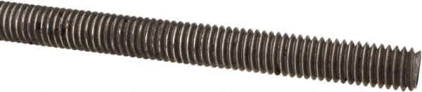 Made in USA - 3/8-16 UNC (Coarse), 3' Long, Low Carbon Steel Threaded Rod - Oil Finish Finish, Right Hand Thread - Industrial Tool & Supply