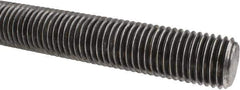 Made in USA - 1-8 UNC (Coarse), 3' Long, Low Carbon Steel Threaded Rod - Oil Finish Finish, Right Hand Thread - Industrial Tool & Supply