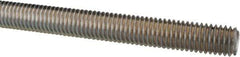 Made in USA - 1/2-13 UNC (Coarse), 3' Long, Low Carbon Steel Threaded Rod - Zinc-Plated Finish, Right Hand Thread - Industrial Tool & Supply
