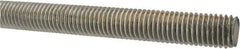 Made in USA - 5/8-11 UNC (Coarse), 3' Long, Low Carbon Steel Threaded Rod - Zinc-Plated Finish, Right Hand Thread - Industrial Tool & Supply