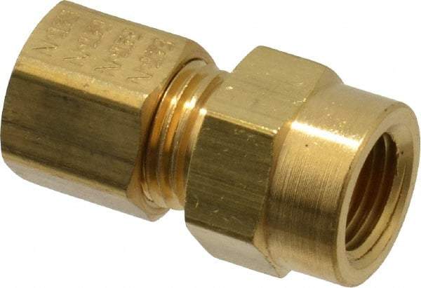 Eaton - 1/4" OD, Female Connector - Comp x FNPT Ends - Industrial Tool & Supply