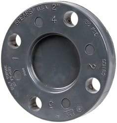 Value Collection - 2" Pipe, 5-15/16" OD, PVC Blind Pipe Flange - Schedule 80, Gray - Industrial Tool & Supply