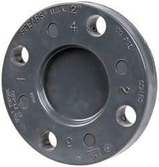 Value Collection - 2" Pipe, 5-15/16" OD, PVC Blind Pipe Flange - Schedule 80, Gray - Industrial Tool & Supply