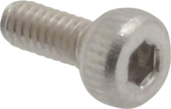 Value Collection - M2x0.40 Metric Coarse Hex Socket Drive, Socket Cap Screw - Grade 18-8 & Austenitic A2 Stainless Steel, Uncoated, Fully Threaded, 5mm Length Under Head - Industrial Tool & Supply
