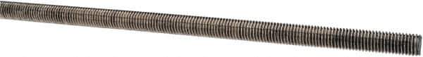 Made in USA - 1/4-28 UNF (Fine), 3' Long, Stainless Steel Threaded Rod - Right Hand Thread - Industrial Tool & Supply