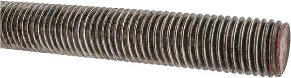 Value Collection - 7/8-9 UNC (Coarse), 3' Long, Alloy Steel Threaded Rod - Plain Finish, Right Hand Thread - Industrial Tool & Supply