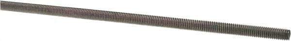 Value Collection - #10-32 UNF (Fine), 3' Long, Low Carbon Steel Threaded Rod - Zinc-Plated Finish, Right Hand Thread - Industrial Tool & Supply