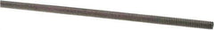 Value Collection - #10-32 UNF (Fine), 3' Long, Low Carbon Steel Threaded Rod - Zinc-Plated Finish, Right Hand Thread - Industrial Tool & Supply