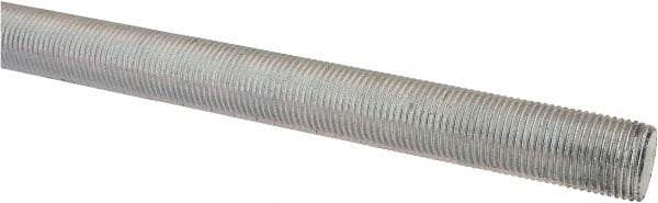 Made in USA - 5/8-18 UNF (Fine), 3' Long, Low Carbon Steel Threaded Rod - Zinc-Plated Finish, Right Hand Thread - Industrial Tool & Supply