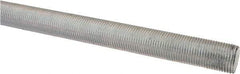 Made in USA - 5/8-18 UNF (Fine), 3' Long, Low Carbon Steel Threaded Rod - Zinc-Plated Finish, Right Hand Thread - Industrial Tool & Supply