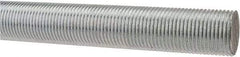 Made in USA - 3/4-16 UNF (Fine), 3' Long, Low Carbon Steel Threaded Rod - Zinc-Plated Finish, Right Hand Thread - Industrial Tool & Supply