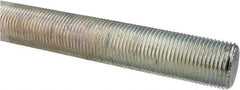 Made in USA - 1-12 UNF (Fine), 3' Long, Low Carbon Steel Threaded Rod - Zinc-Plated Finish, Right Hand Thread - Industrial Tool & Supply