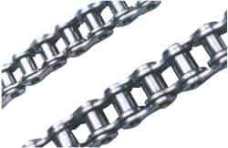 U.S. Tsubaki - 1/4" Pitch, ANSI 25, Single Strand Roller Chain - 1,050 Lb. Capacity, 10 Ft. Long, 0.13" Roller Diam, 1/8" Roller Width - Industrial Tool & Supply