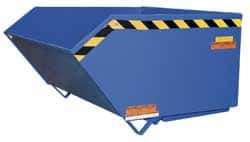 Vestil - 2,000 Lb Load Capacity, 0.25 Cu Yd, Steel Self-Dumping Hopper - 24-7/16" Wide x 45-15/16" Long x 18-1/4" High, Powder Coat Blue - Industrial Tool & Supply