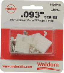 Molex - 4 Circuit, 4 AWG, 0.093 Inch Pin Diameter, Modular Receptacle Plug Connector Package - RoHS Compliant - Industrial Tool & Supply