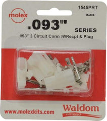 Molex - 2 Circuit, 2 AWG, 0.093 Inch Pin Diameter, Modular Receptacle Plug Connector Package - RoHS Compliant - Industrial Tool & Supply