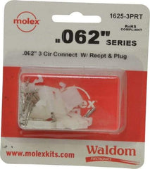 Molex - 3 Circuit, 3 AWG, 0.062 Inch Pin Diameter, Modular Receptacle Plug Connector Package - RoHS Compliant - Industrial Tool & Supply