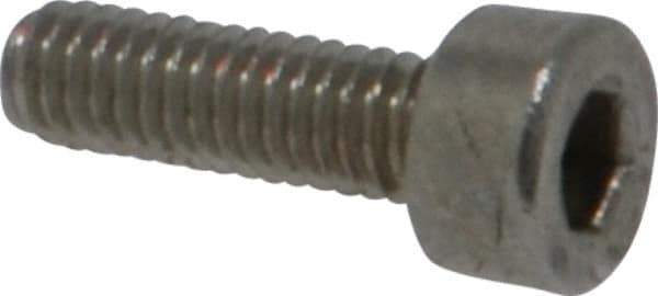 Value Collection - M2.5x0.45 Metric Coarse Hex Socket Drive, Socket Cap Screw - Grade 18-8 & Austenitic A2 Stainless Steel, Uncoated, Fully Threaded, 8mm Length Under Head - Industrial Tool & Supply