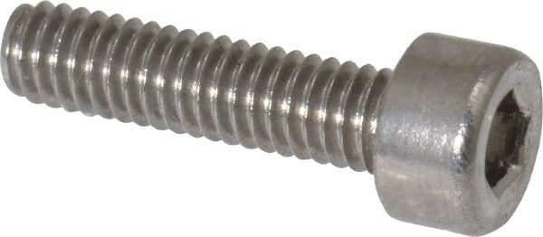 Value Collection - M2.5x0.45 Metric Coarse Hex Socket Drive, Socket Cap Screw - Grade 18-8 & Austenitic A2 Stainless Steel, Uncoated, Fully Threaded, 10mm Length Under Head - Industrial Tool & Supply