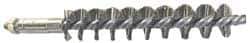 Schaefer Brush - 4" Brush Length, 15/16" Diam, Double Stem, Single Spiral Tube Brush - 6-1/4" Long, Stainless Steel, 1/4-28 Male Connection - Industrial Tool & Supply