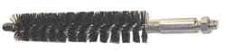 Schaefer Brush - 4" Brush Length, 7/16" Diam, Nylon Single Stem, Single Spiral Condenser Tube Brush - 6-1/4" Long, Nylon, 1/4-28 Male Connection - Industrial Tool & Supply