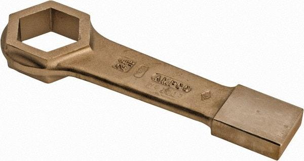 Ampco - 2-3/16" 6 Point Striking Box Wrench - Single End, 11-1/2" OAL, Aluminum Bronze - Industrial Tool & Supply