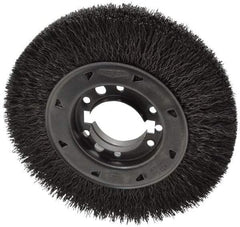Osborn - 8" OD, 2" Arbor Hole, Crimped Steel Wheel Brush - 1-1/2" Face Width, 1-1/2" Trim Length, 0.02" Filament Diam, 4,500 RPM - Industrial Tool & Supply
