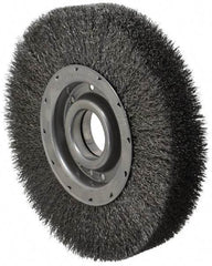 Osborn - 10" OD, 2" Arbor Hole, Crimped Steel Wheel Brush - 2" Face Width, 2-1/8" Trim Length, 0.014" Filament Diam, 3,600 RPM - Industrial Tool & Supply