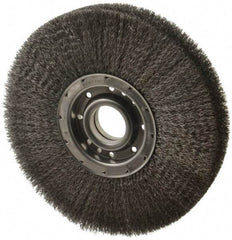 Osborn - 12" OD, 2" Arbor Hole, Crimped Steel Wheel Brush - 2" Face Width, 3-1/4" Trim Length, 0.0118" Filament Diam, 3,600 RPM - Industrial Tool & Supply