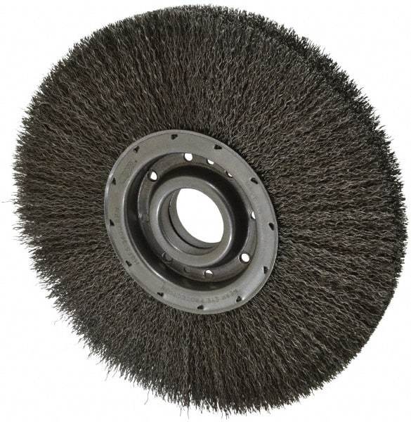 Osborn - 12" OD, 2" Arbor Hole, Crimped Steel Wheel Brush - 2" Face Width, 3-1/4" Trim Length, 0.02" Filament Diam, 3,600 RPM - Industrial Tool & Supply