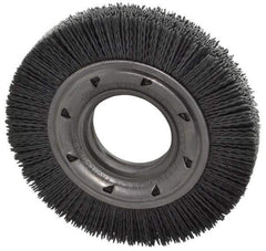 Osborn - 6" OD, 2" Arbor Hole, Crimped Nylon Wheel Brush - 7/8" Face Width, 1-1/16" Trim Length, 6,000 RPM - Industrial Tool & Supply