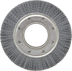 Osborn - 6" OD, 2" Arbor Hole, Crimped Nylon Wheel Brush - 7/8" Face Width, 1-1/16" Trim Length, 6,000 RPM - Industrial Tool & Supply