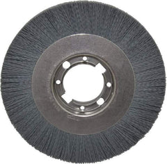 Osborn - 8" OD, 2" Arbor Hole, Crimped Nylon Wheel Brush - 7/8" Face Width, 1-1/2" Trim Length, 4,500 RPM - Industrial Tool & Supply