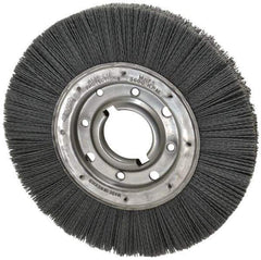 Osborn - 10" OD, 2" Arbor Hole, Crimped Nylon Wheel Brush - 1" Face Width, 2-1/16" Trim Length, 3,600 RPM - Industrial Tool & Supply